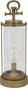 Felinar auriu, din metal, cu baterii, E12, H46cm, Stable