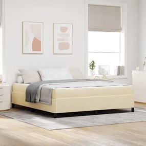 vidaXL Pat cu arcuri Crema, Negru 180 x 200 cm