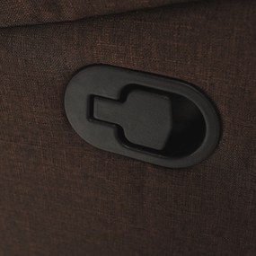 Canapea 3+2+1, material textil maro, FABRON 2 NEW