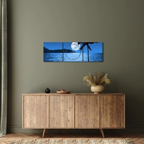 Tablou - Luna deasupra nivelului mării (cu ceas) (90x30 cm)