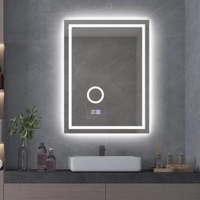 Oglinda cu iluminare si dezaburire Inter Ceramic dreptunghiulara 60x80 cm