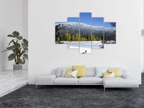 Tablou - munții înzăpeziți iarna (150x105 cm)