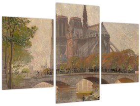 Tablou - Robert William Vonnoh, Notre Dame de Paris, reproducere (90x60 cm)