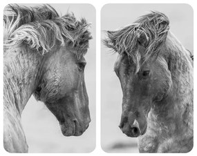Set 2 protecții pentru aragaz Wenko Horses, 52 x 30 cm