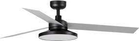 Lustra LED cu Ventilator tavan si telecomanda CRUISER TAK L negru/aluminiu 4000K