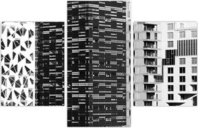 Tablou cu arhitectura alb neagră (90x60 cm)