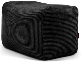 Fotoliu bean bag negru cu tapițerie din catifea reiată Plus 70 Lounge – SLOWDOWN