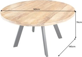 Masa rotunda design industrial vintage Iron Craft 140cm