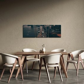 Tablou cu Manhattan (cu ceas) (90x30 cm)