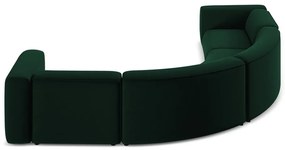 Colțar verde închis cu tapițerie din catifea Ekahi – Makamii