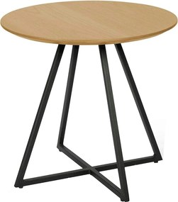 Masuta DELIK, stejar/negru, metal, 50x50x45 cm