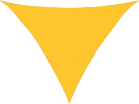 vidaXL Pânză parasolar, galben, triunghiular, 5x5x6 m, HDPE, 160 g/m²