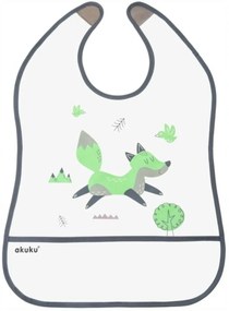 AKUKU Bib, șorț impermeabil cu un buzunar Vulpe - verde