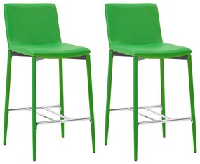Set de mobilier de bar, 3 piese, verde, piele ecologica Verde, 3