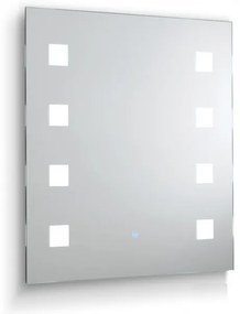 Oglinda baie cu iluminat LED dimabil, protectie IP44 Fame 60x65cm