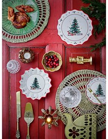 Platou etajat din ceramică cu model de Crăciun Naive – Bloomingville