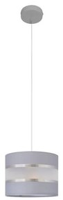 Lustră pe cablu HELEN 1xE27/15W/230V d. 20 cm gri/argintie