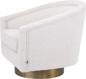 Fotoliu rotativ design lux Catene auriu finisaj mat/ crem 113943 HZ