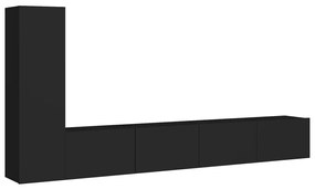 3078780 vidaXL Set dulapuri TV, 3 piese, negru, lemn prelucrat