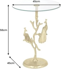 Masuta laterala design unic WILDLIFE PEACOCK 60cm