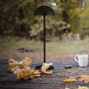 Lampa portabila pentru exterior cu iluminat LED pe baterii Portabello negru