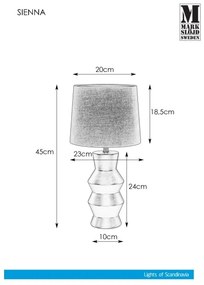 Lampă de masă Markslöjd 108448 SIENNA 1xE27/40W/230V alb