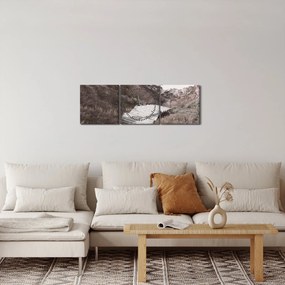 Tablou - Călătorie spre Marea de Smarald (cu ceas) (90x30 cm)
