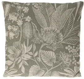 Pernă Flori verde, 45 x 45 cm