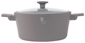 Oală cu capac 24 cm, 4.1L – Berlinger Haus Taupe Collection BH 8101, antiaderentă, pentru gătit zilnic sănătos, design modern