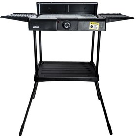Gratar electric pe suport Zilan ZLN 3789, 2400W, 43x28 cm, Protectie vant, Reglarea gratarului, Negru