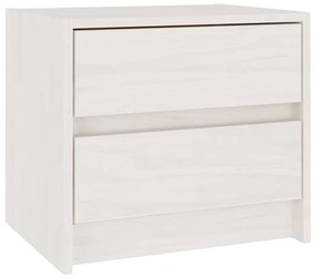 808075 vidaXL Noptieră, alb, 40x30,5x35,5 cm, lemn masiv de pin