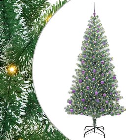 vidaXL Pom de Crăciun artificial cu zăpadă imitată și lumină LED