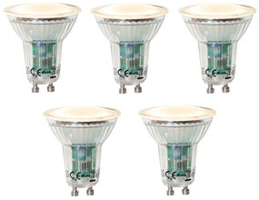 Set de 5 becuri LED GU10 reglabile cu senzor crepuscular 3W 200 lm 2200K
