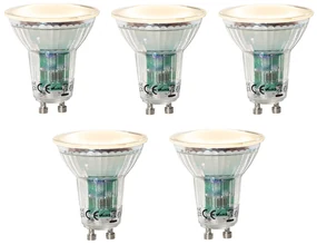 Set de 5 becuri LED GU10 reglabile cu senzor crepuscular 3W 200 lm 2200K