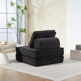 Canapea multifuncțională extensibilă CALMERO - negru