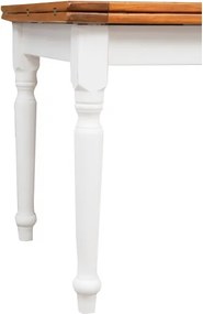 Masa pliabila, L90(180) 90 H80 cm, culoare nuc alb antic, Lemn masiv