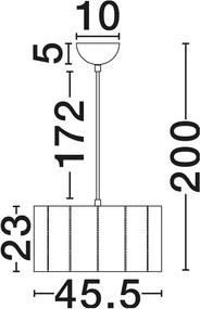 Lustra suspendata cu abajur gri Alve