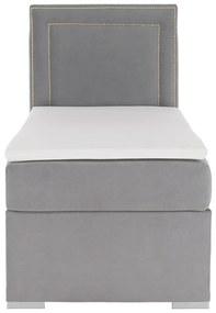 Pat boxspring, pat de o persoană, gri deschis, 80x200, dreapta, BILY