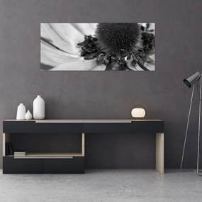 Tablou - Floare în alb-negru (120x50 cm)
