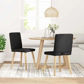 vidaXL Scaune de bucătărie, 2 buc. negru, textil
