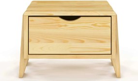 Noptieră lemn masiv TerraCraft 1 Sertar Pin, 45 × 35 × 32 cm - Nuc