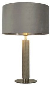 Veioza/Lampa de masa design decorativ London argintiu/gri