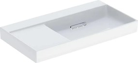 Lavoar pe mobilier Geberit One cu scurgere speciala 90 cm alb blat stanga fara preaplin