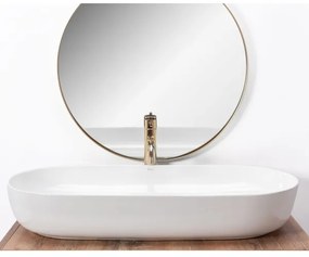 REA-U0563 - Lavoar pentru blat CLEO 41 x 81 cm, ceramică, alb lucios