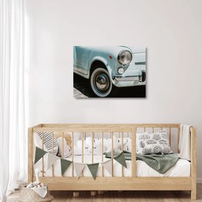 Tablou pe sticlă - mașina retro Fiat (70x50 cm)