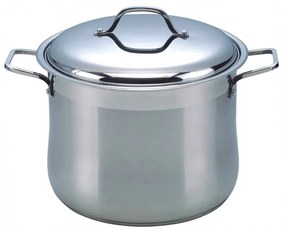 Oală din Inox, 19 Litri, Bază 3 Straturi (Inducție), Capac din Inox