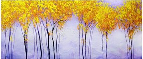 Tablou - Copaci galbeni (120x50 cm)