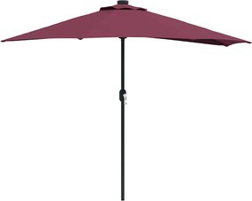 vidaXL Parasol de Grădină Roșu Bordeaux 294 x 150 x 224 cm