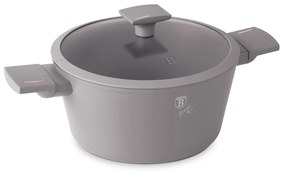 Oală cu capac 24 cm, 4.1L – Berlinger Haus Taupe Collection BH 8101, antiaderentă, pentru gătit zilnic sănătos, design modern