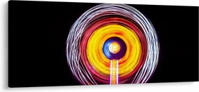 Tablou cu lumini în cerc (120x50 cm)